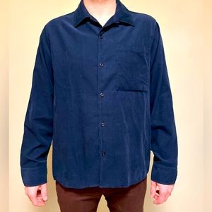 NN07 Navy Corduroy Button Down (XL)